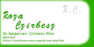 roza czirbesz business card